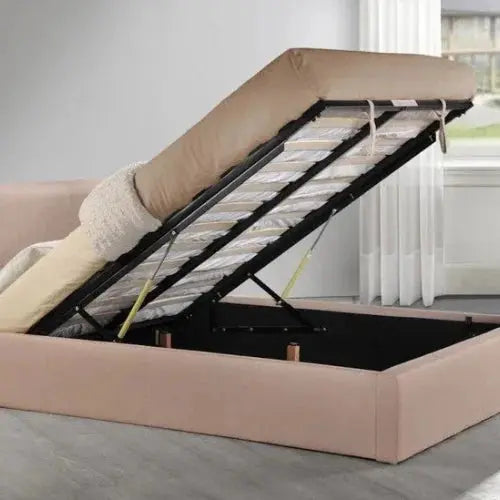 Selena Ottoman Gas Lift Storage Fabric Bed